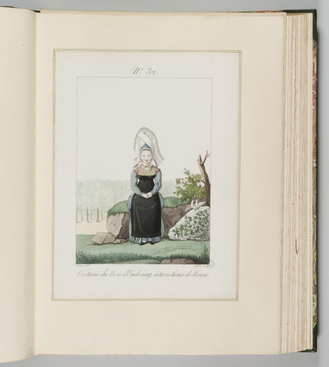 Benoît Pécheux ; Georges-Jacques Gatine ; Bernard Mancel élément d'ensemble Costume du Bois d'Embourg, à trois lieues de Rouen. 1822-1832 1990.59.32 Photo