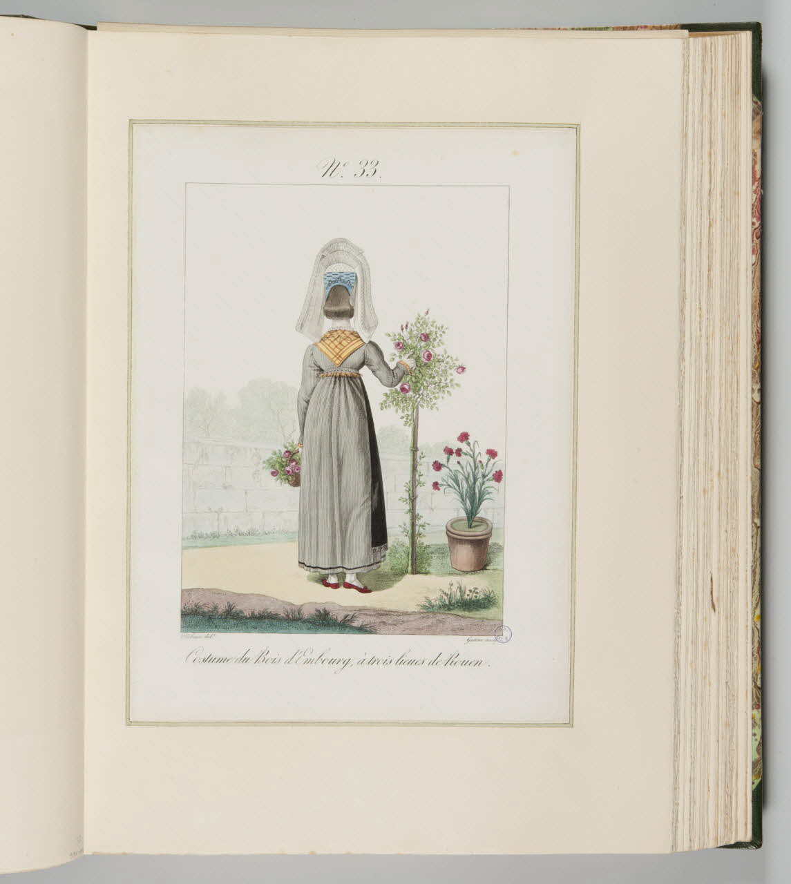 Benoît Pécheux ; Georges-Jacques Gatine ; Bernard Mancel élément d'ensemble Costume du Bois d'Embourg, à trois lieues de Rouen. 1822-1832 1990.59.33 Photo