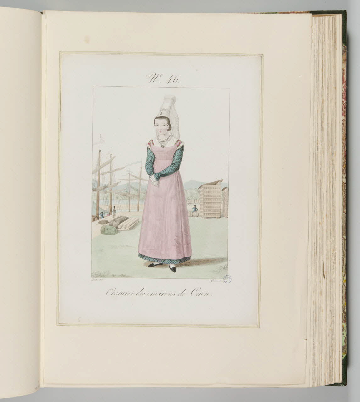 Louis-Marie Lanté ; Georges-Jacques Gatine ; Bernard Mancel élément d'ensemble Costume des environs de Caën. 1822-1832 1990.59.46 Photo
