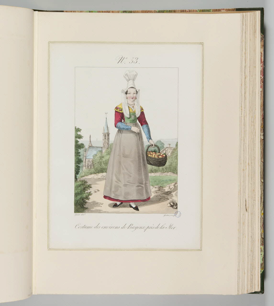 Louis-Marie Lanté ; Georges-Jacques Gatine ; Bernard Mancel élément d'ensemble Costume des environs de Bayeux, près de la Mer. 1822-1832 1990.59.53 Photo