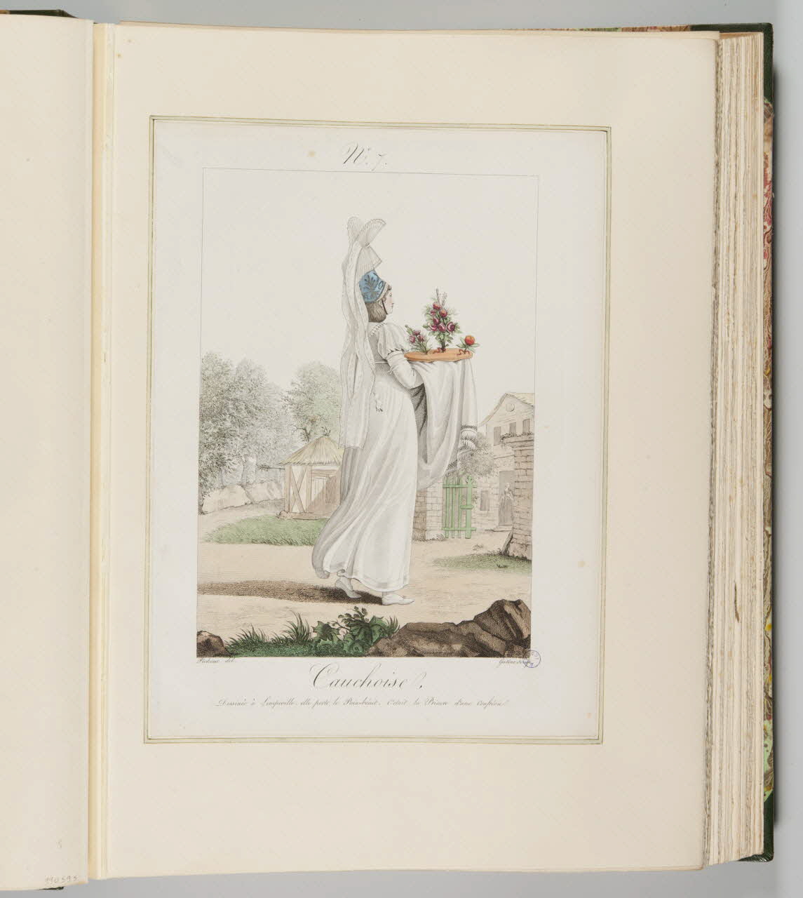 Benoît Pécheux ; Georges-Jacques Gatine ; Bernard Mancel élément d'ensemble Cauchoise,  Dessinée à Limpiville. elle porte le Pain-Bénit. C'était la Prieure d'une Confrérie. 1822-1832 1990.59.7 Photo