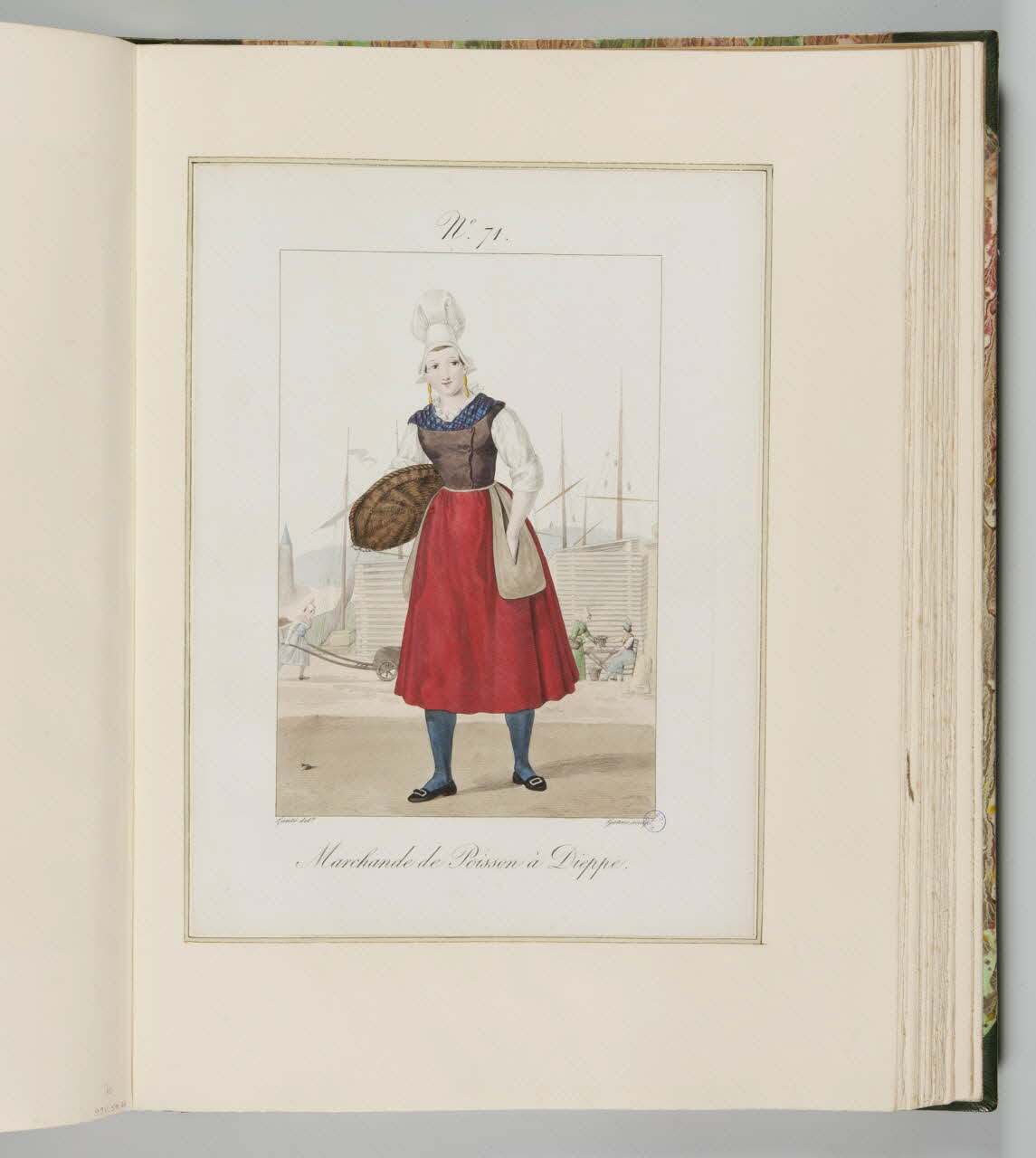 Louis-Marie Lanté ; Georges-Jacques Gatine ; Bernard Mancel élément d'ensemble Marchande de Poisson à Dieppe. 1822-1832 1990.59.71 Photo