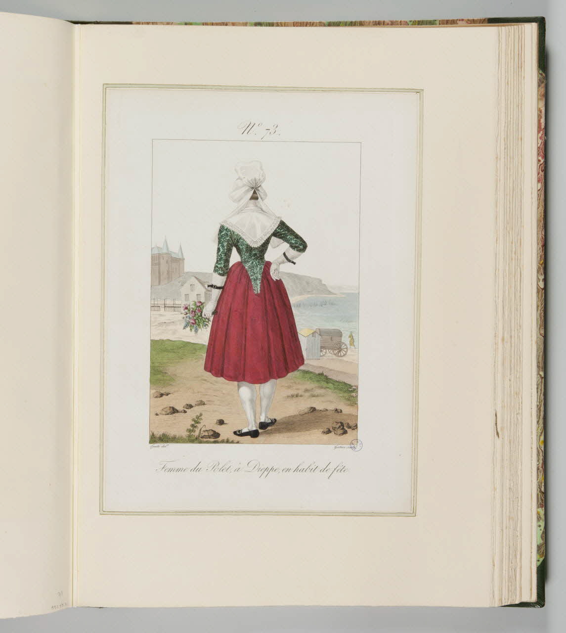 Louis-Marie Lanté ; Georges-Jacques Gatine ; Bernard Mancel élément d'ensemble Femme du Polet, à Dieppe, en habit de fête. 1822-1832 1990.59.73 Photo