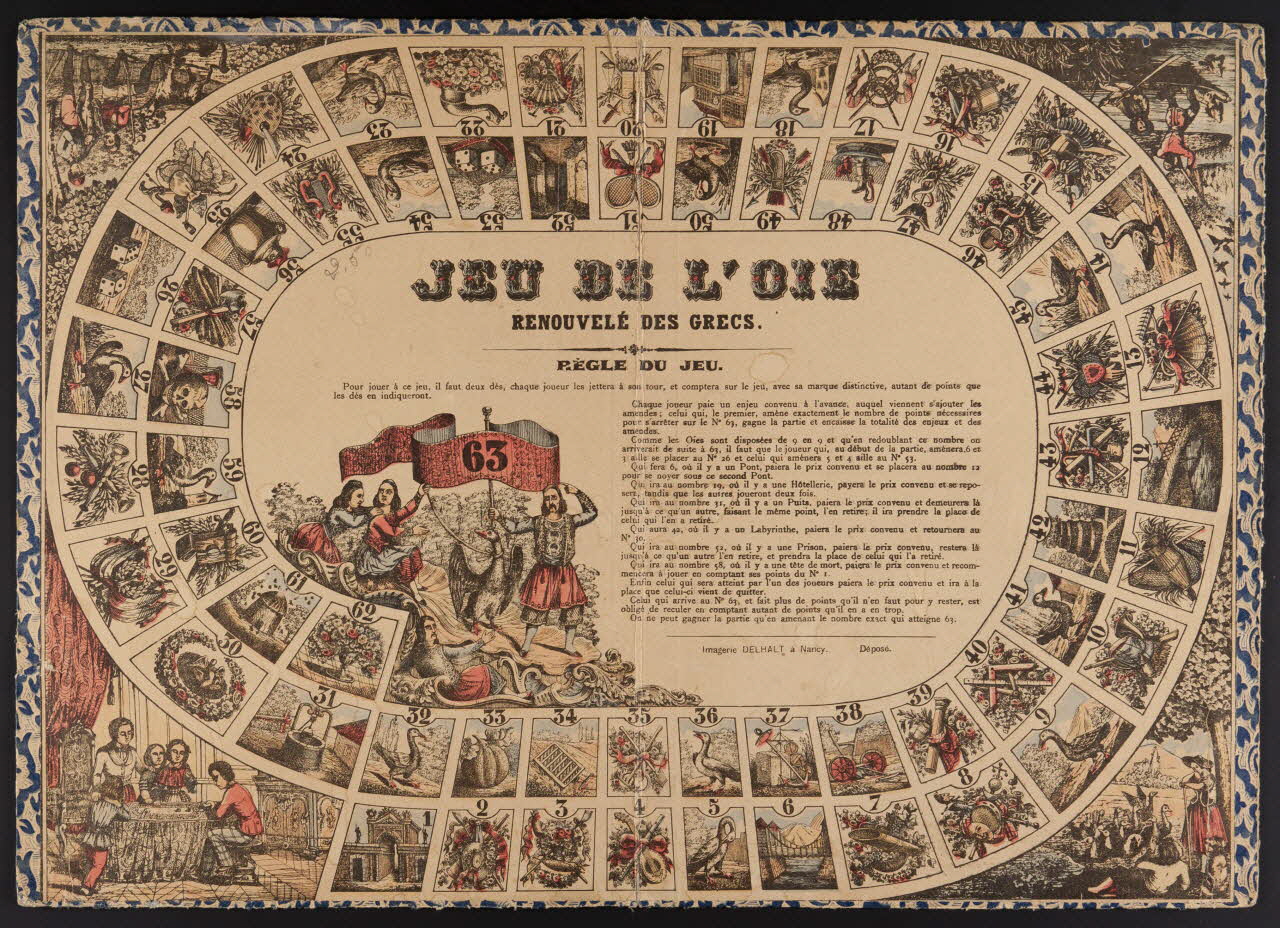 jeu de l'oie JEU DE L'OIE  RENOUVELE DES GRECS. 1991.10.1 Photo