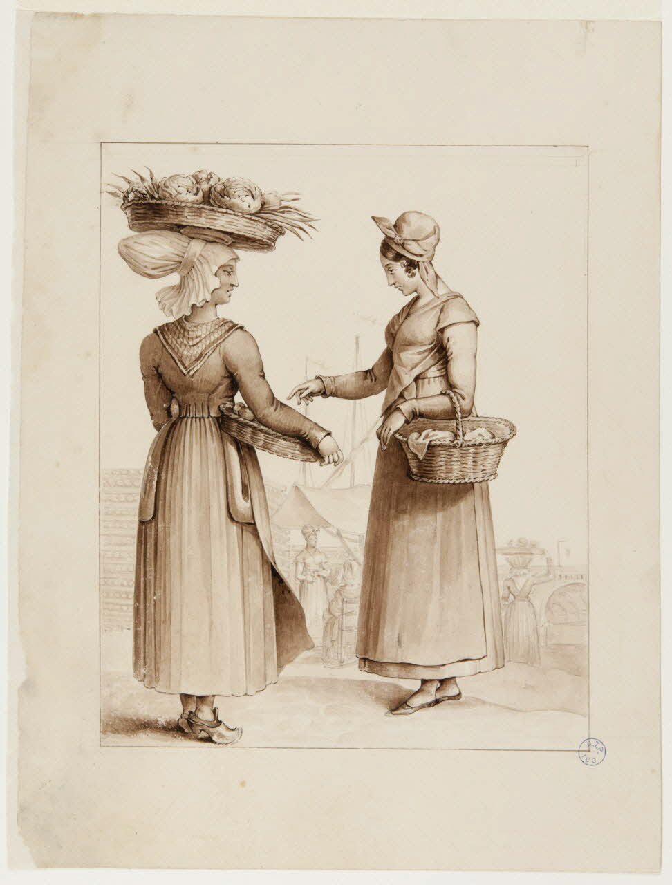 élément d'ensemble Marchande de Légumes et Cuisinière de Bordeaux 1991.15.36 Photo