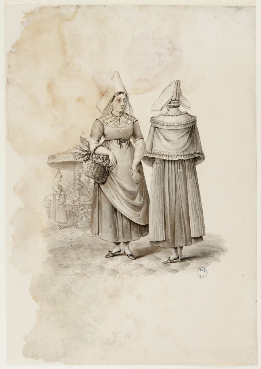élément d'ensemble Femmes au marché 1991.15.53 Photo