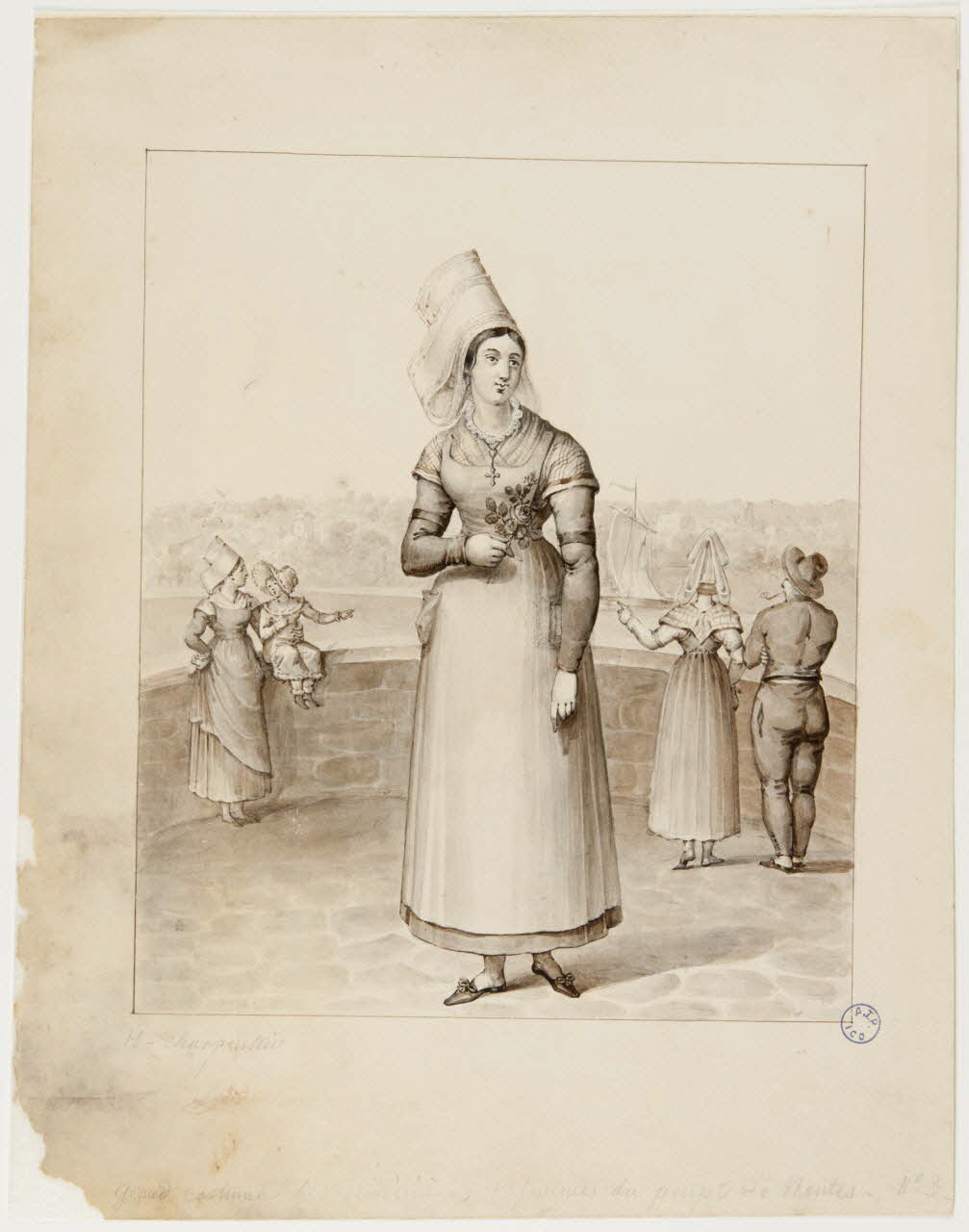 élément d'ensemble Grand costume des cuisinières et des femmes du peuple de Nantes 1991.15.7 Photo