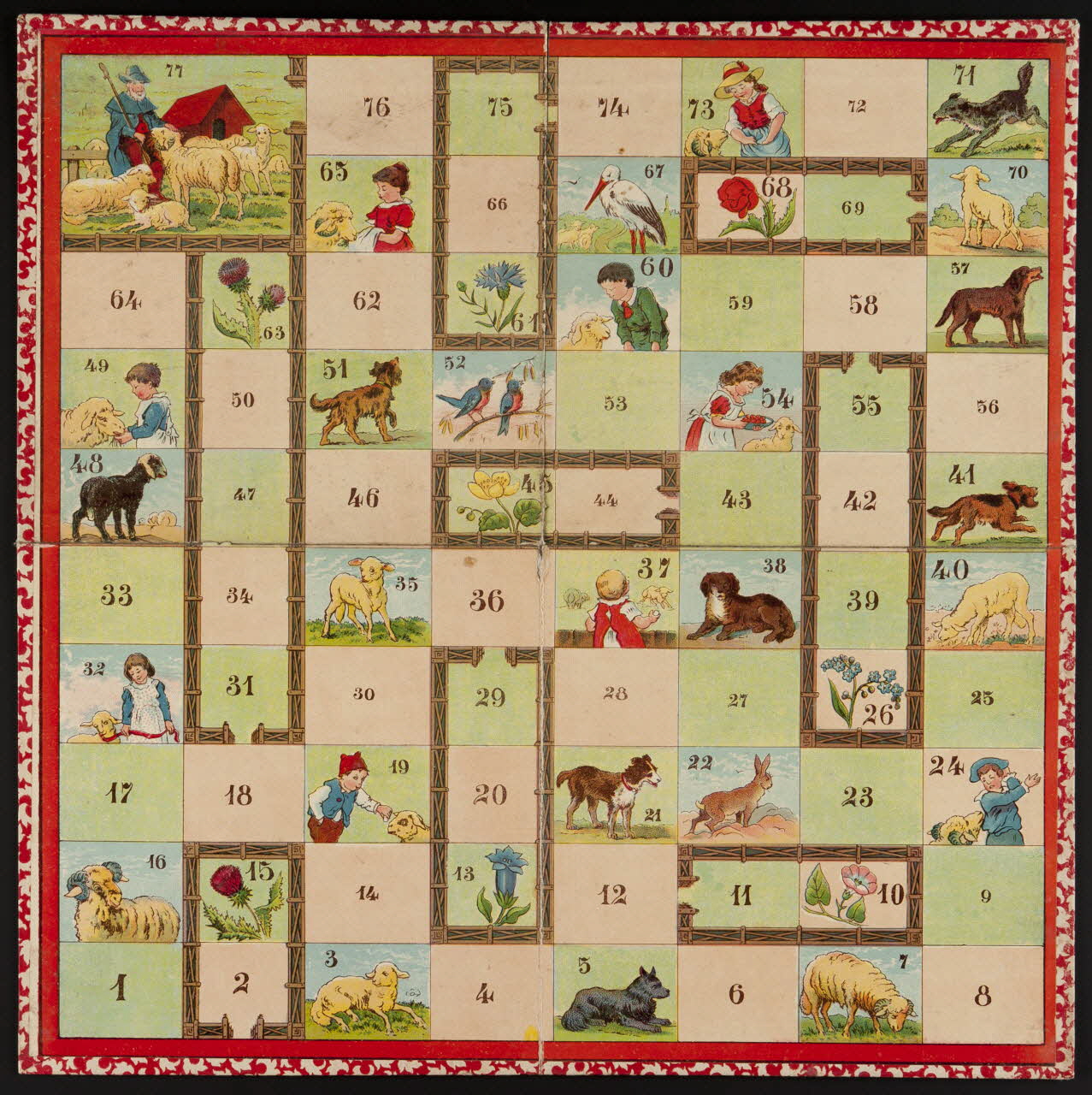 jeu de parcours Le berger et son troupeau 1991.16.108 Photo