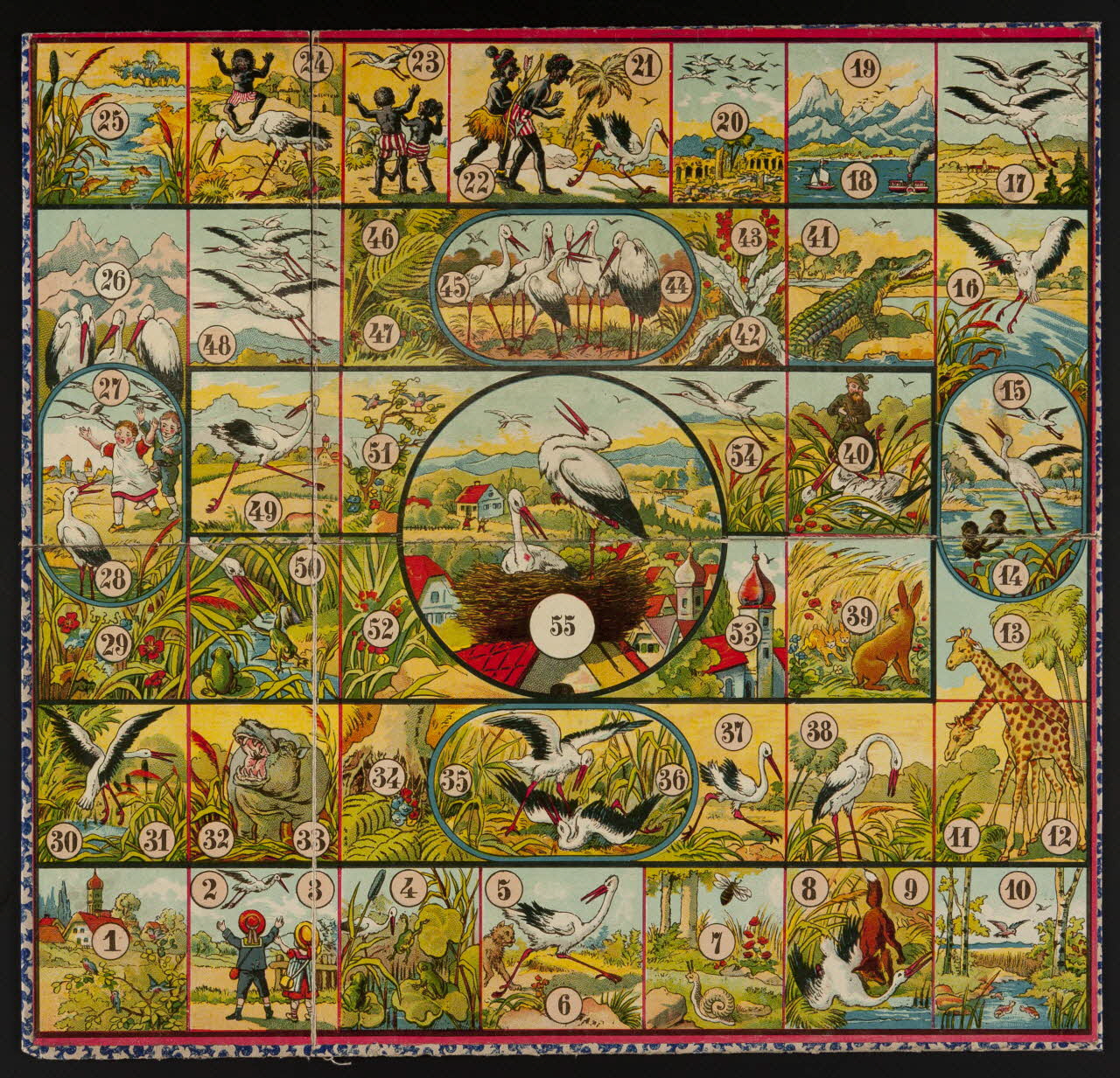 jeu de parcours Migration des cigognes 1991.16.112 Photo