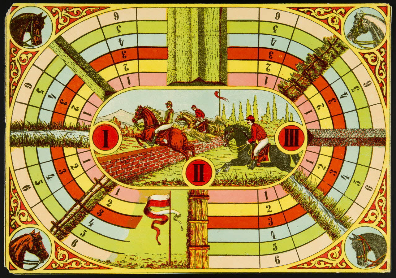 jeu de parcours Jeu de l'hippodrome 1991.16.18 Photo