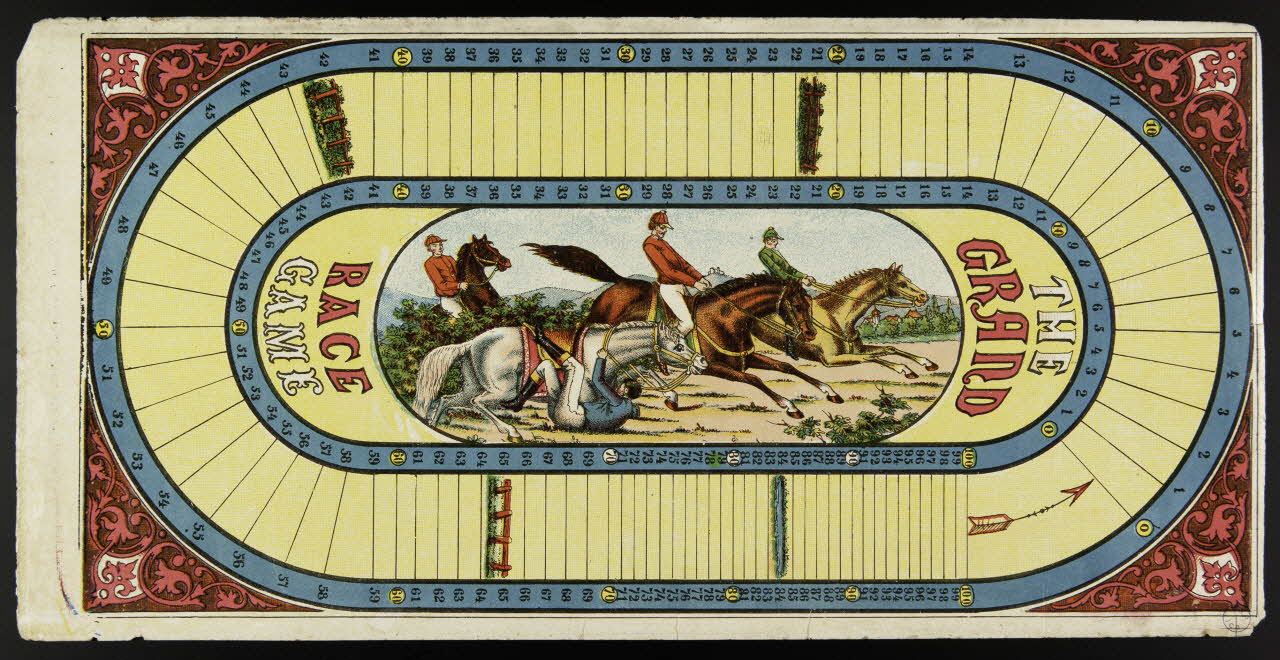 jeu de parcours THE  GRAND  RACE  GAME 1991.16.19 Photo