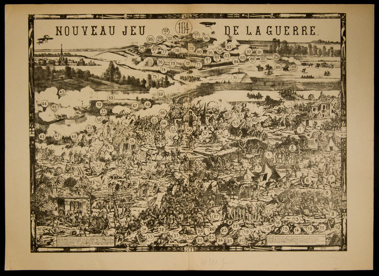 Léon Saussine jeu de parcours NOUVEAU JEU DE LA GUERRE. Paris 1914 1991.16.22 Photo
