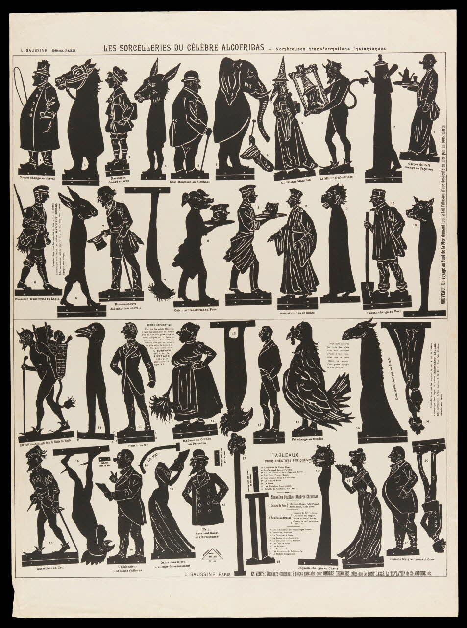jeu, ombre chinoise LES SORCELLERIES DU CELEBRE ALCOFRIBAS 1991.16.4 Photo