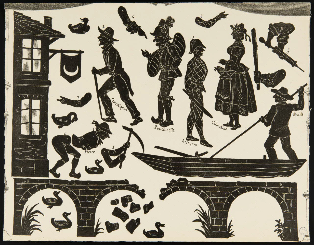 jeu, ombre chinoise Le pont cassé, ombres chinoises 1991.16.6 Photo