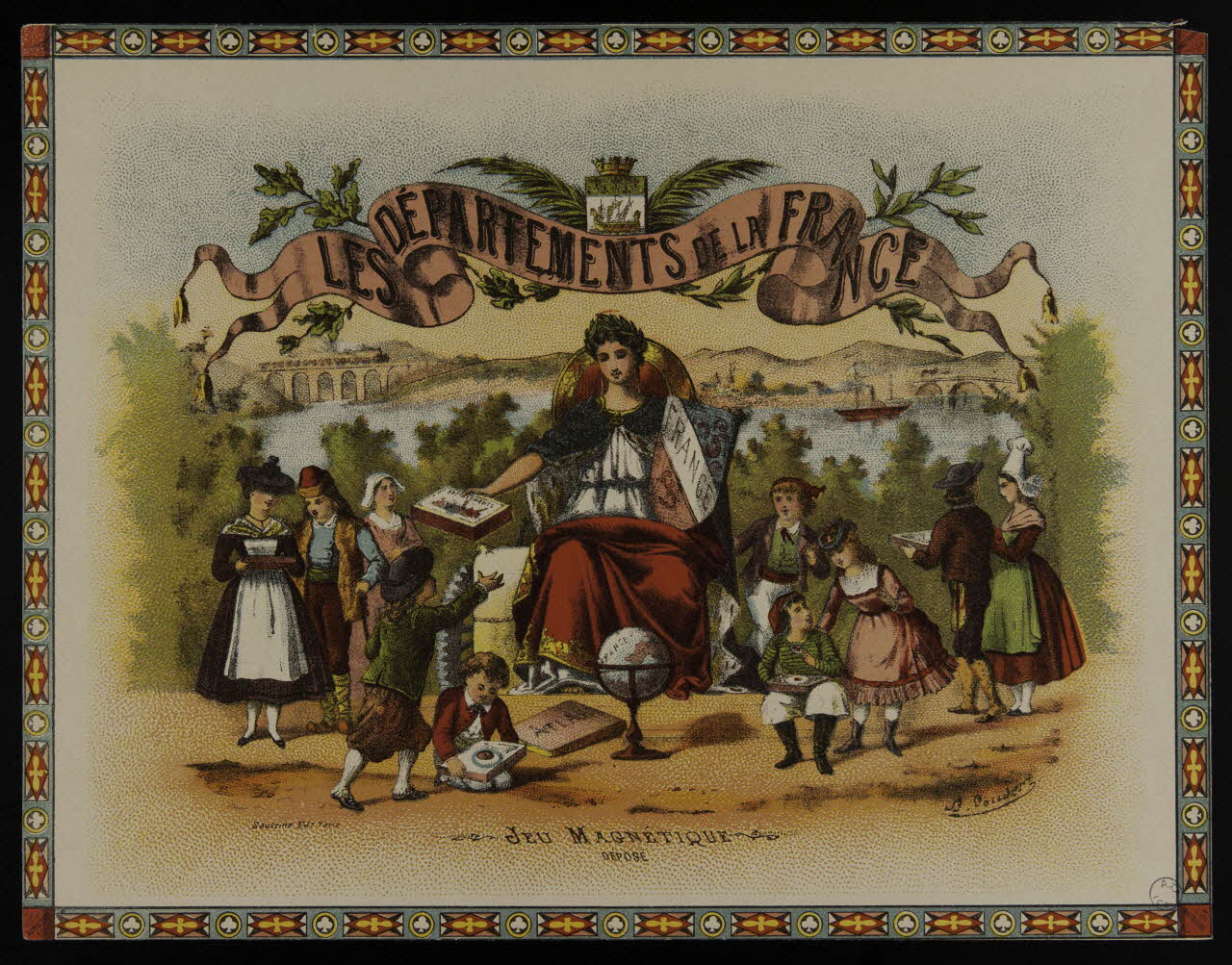 jeu magnétique LES DEPARTEMENTS DE LA FRANCE  JEU MAGNETIQUE  DEPOSE 1991.16.83 Photo