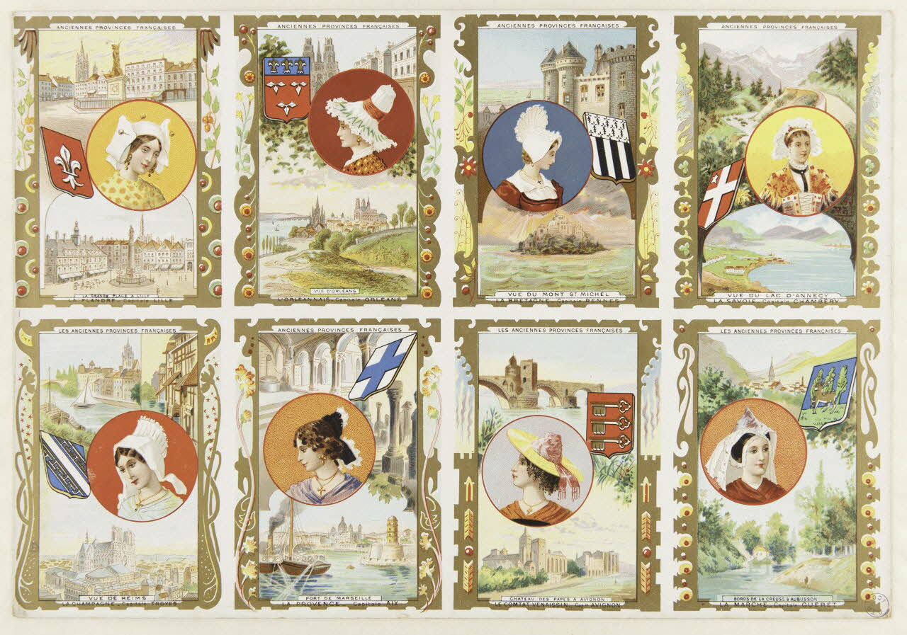 à compartiments : 4x2 ANCIENNES PROVINCES FRANCAISES 1991.17.11 Photo