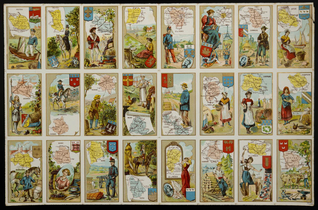 à compartiments : 8x3 Provinces de France 1991.17.13 Photo