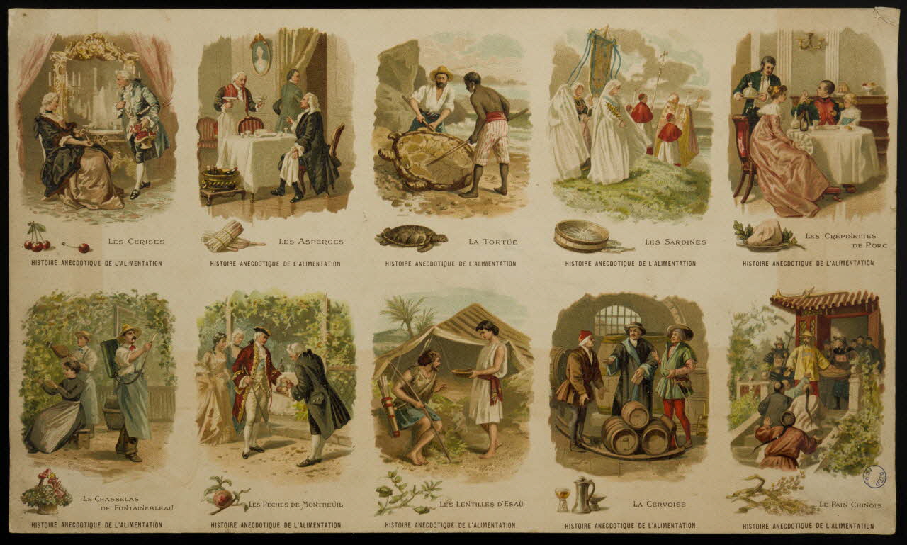 à compartiments : 5x2 HISTOIRE ANECDOTIQUE DE L'ALIMENTATION 1991.17.27 Photo