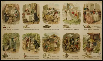 à compartiments : 5x2 HISTOIRE ANECDOTIQUE DE L'ALIMENTATION 1991.17.27 Photo
