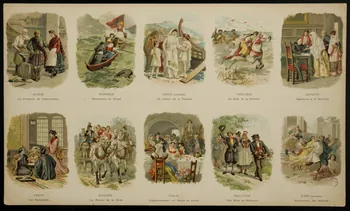 à compartiments : 5x2 Coutumes de mariage dans divers pays 1991.17.28 Photo