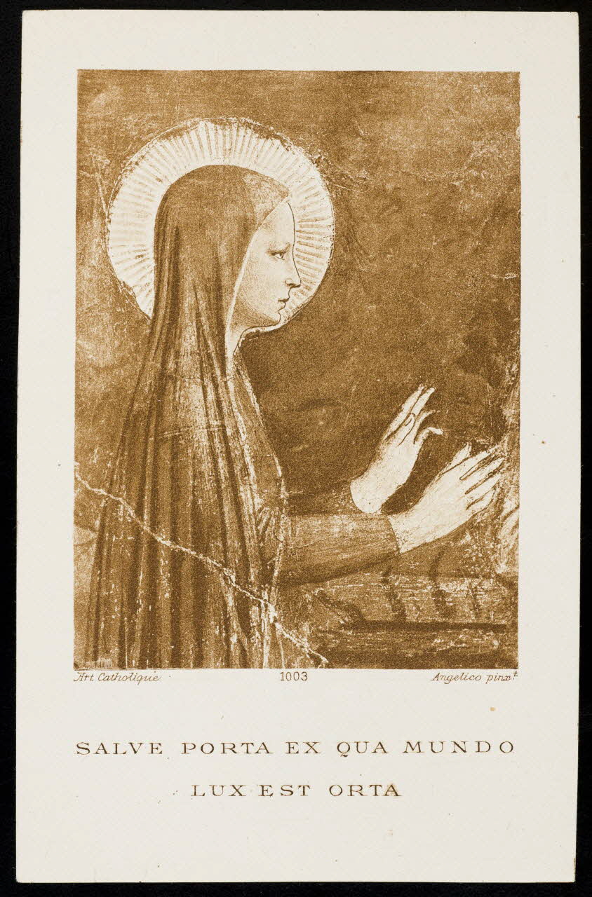 image pieuse SALVE PORTA EX QUA MUNDO  LUX EST ORTA 1991.25.17 Photo