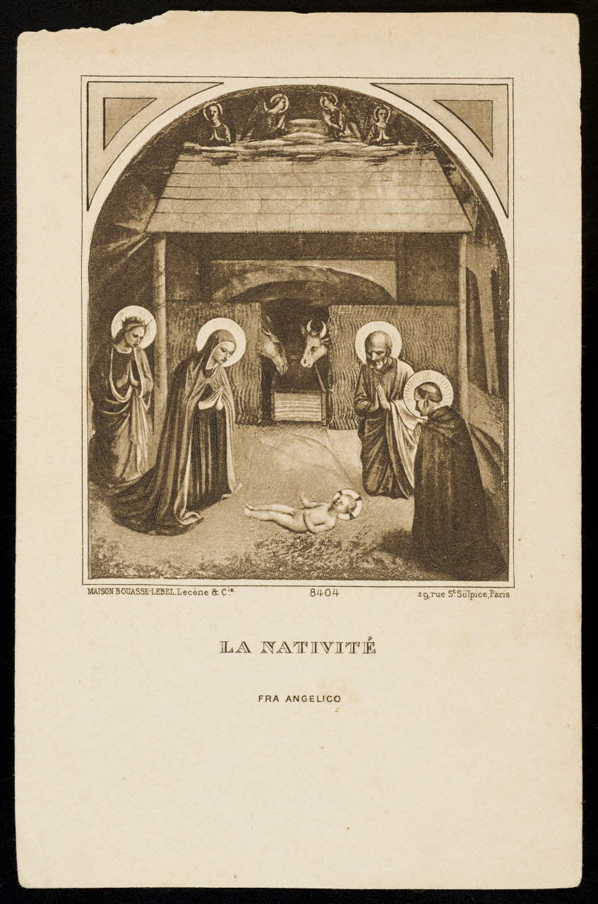 Fra Angelico ; Mollat ; Bouasse-Lebel image pieuse LA NATIVITE Paris 1929 1991.25.20 Photo