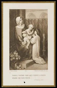 Joseph Marcel Breton ; Gérard ; Desgodets image pieuse VOICI VOTRE ROI QUI VIENT A VOUS  PLEIN DE DOUCEUR. Paris 1912 1991.25.24  Photo