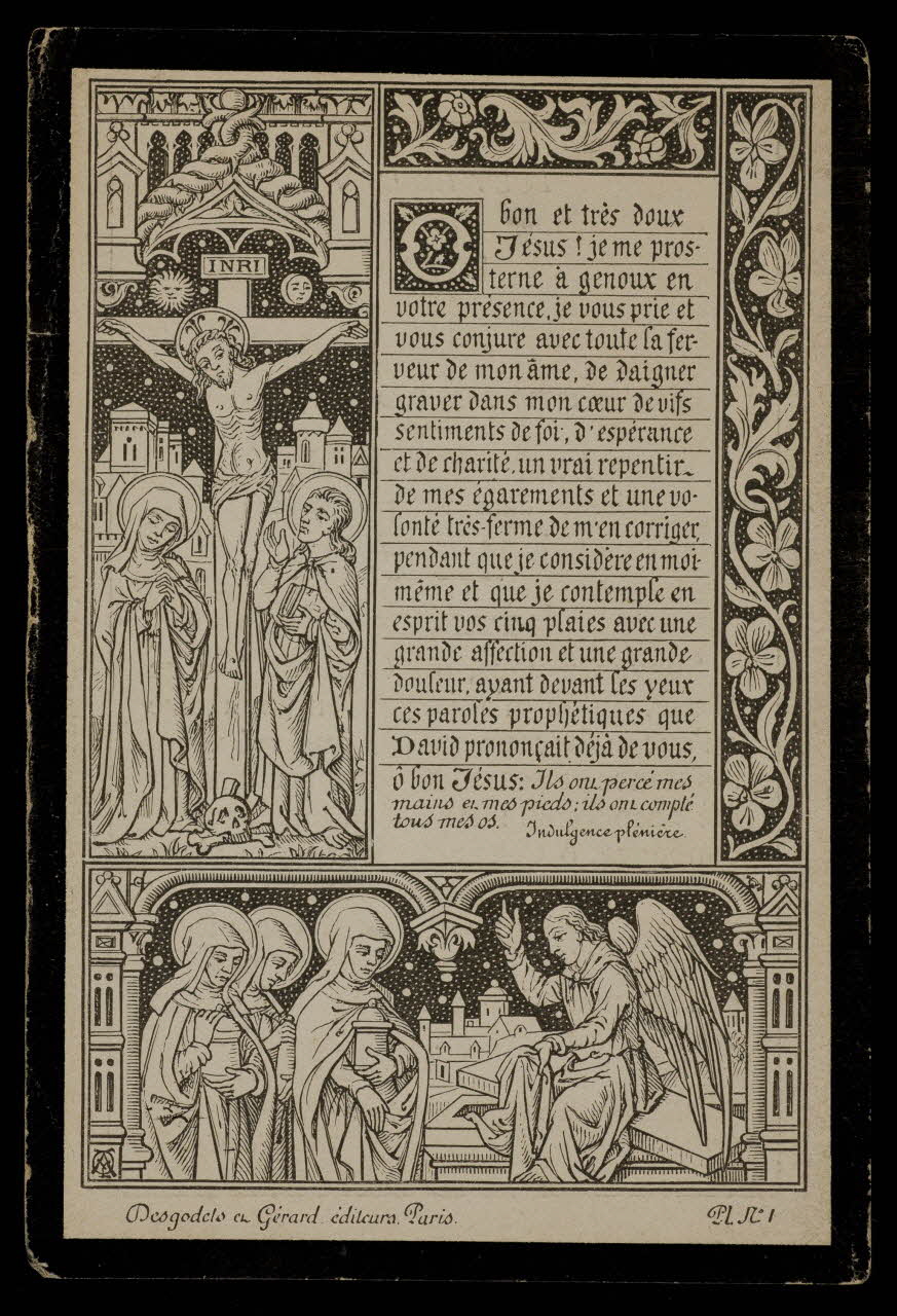 Desgodets et Gérard image de deuil BOUT DE L'AN  PRIEZ POUR  Monsieur  LEON FAUVEL Paris 1884 1991.25.28 Photo