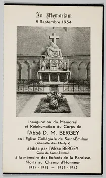 image de deuil In Memoriam  5 Septembre 1954 1954 1991.25.35 Photo