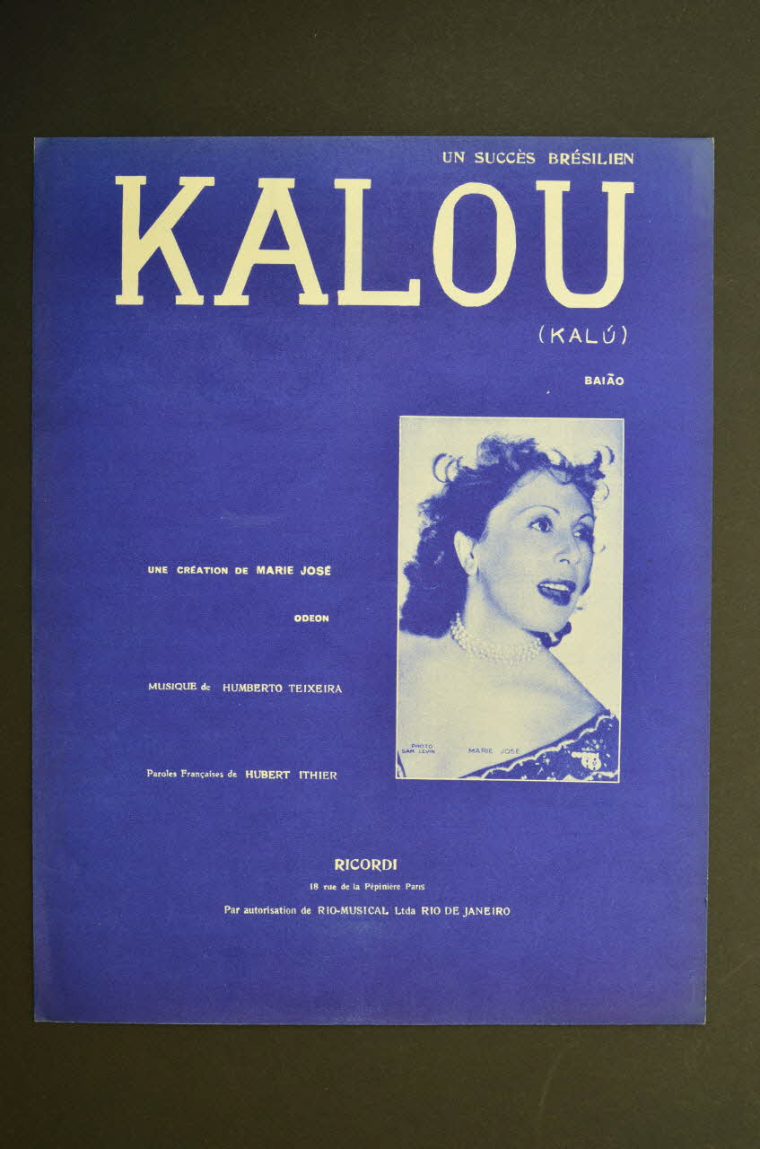 Hubert Ithier ; Humberto Teixeira ; Marie-José ; Ricordi, Editions chanson petit format 1953 1969.88.1110 Photo Mucem