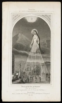 Charles Letaille image pieuse Dévotion  AU COEUR COMPATISSANT DE MARIE Paris 1840-1850 1991.25.43 Photo