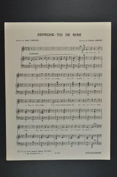 partition de musique Dépêche-toi de rire 1969.88.1116 Photo Mucem