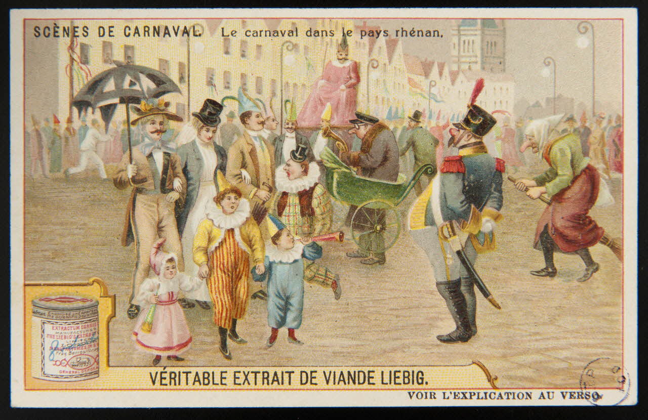 carte réclame SCENES DE CARNAVAL. Le carnaval dans le pays rhénan. 1992.1.295 Photo