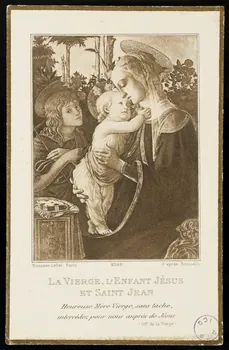 image pieuse LA VIERGE, L'ENFANT JESUS  ET SAINT JEAN 1992.1.53  Photo