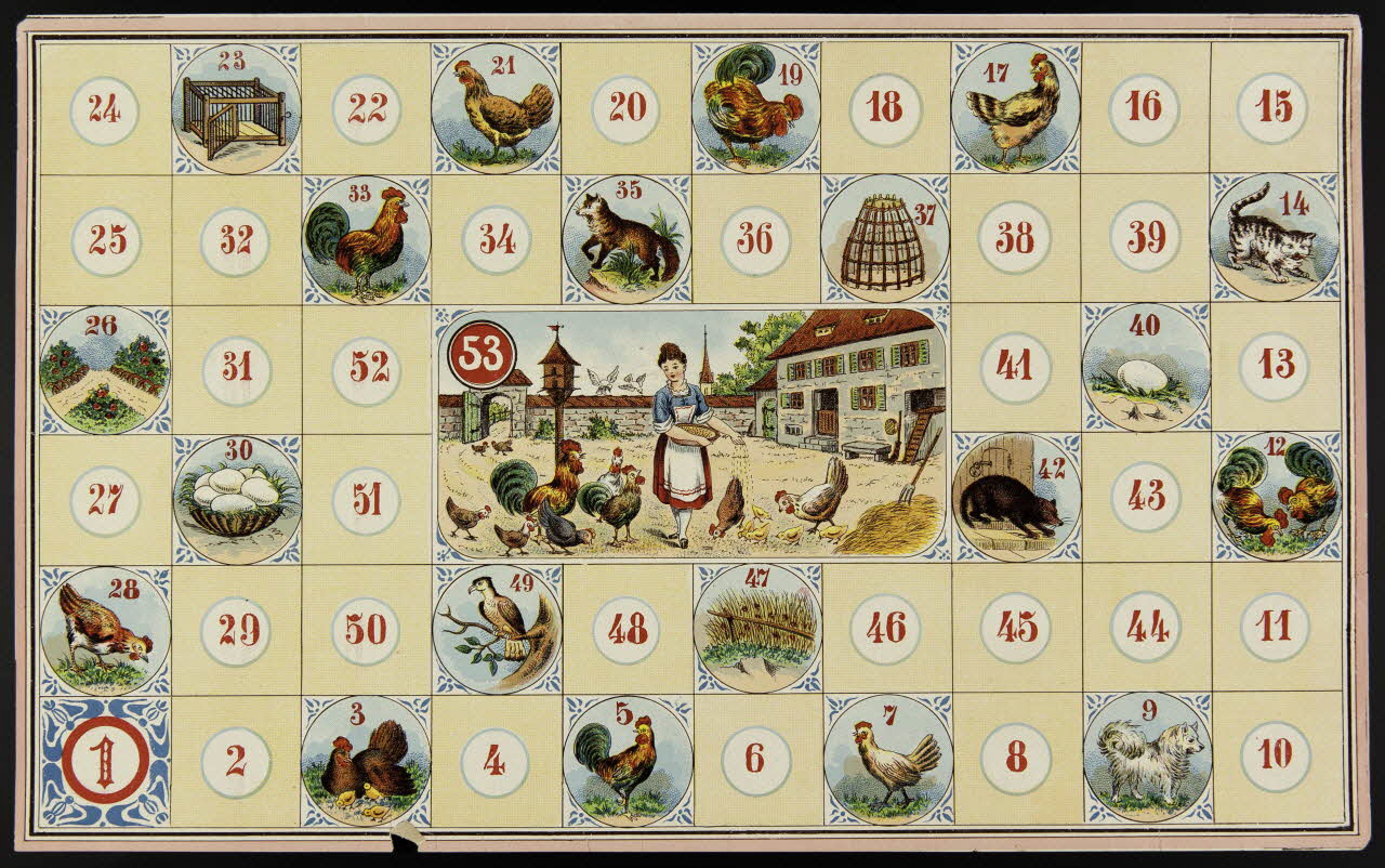 jeu de parcours Jeu de la ferme 1992.20.19 Photo