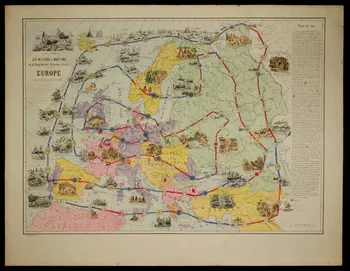 jeu de parcours JEU MILITAIRE & MARITIME  ou jeu Géographique Historique illustré  EUROPE 1992.20.26  Photo