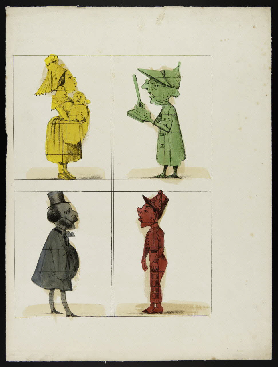 jeu Quatre personnages caricaturaux 1992.20.49 Photo