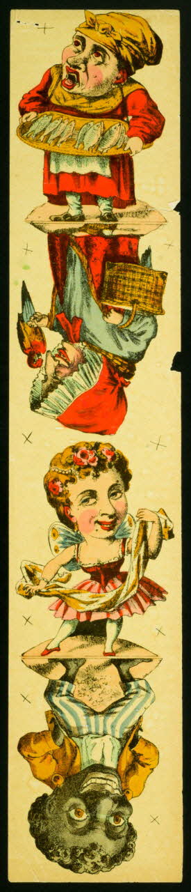 jeu Quatre personnages caricaturaux tête-bêche 1992.20.51 Photo