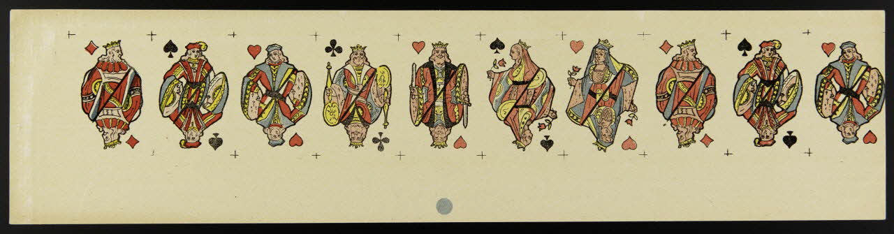 jeu de cartes Petite bande de dix cartes à jouer non découpées 1992.20.61 Photo
