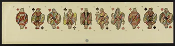 jeu de cartes Petite bande de dix cartes à jouer non découpées 1992.20.61 Photo