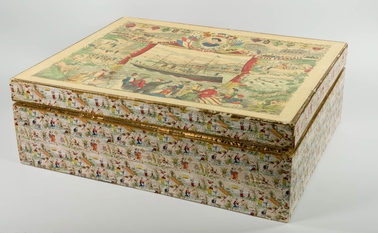 boîte de jeu VOYAGE AUTOUR DU MONDE  TABLEAUX LUMINEUX  PAR UN PETIT FRANCAIS 1992.23.2.1-16 Photo