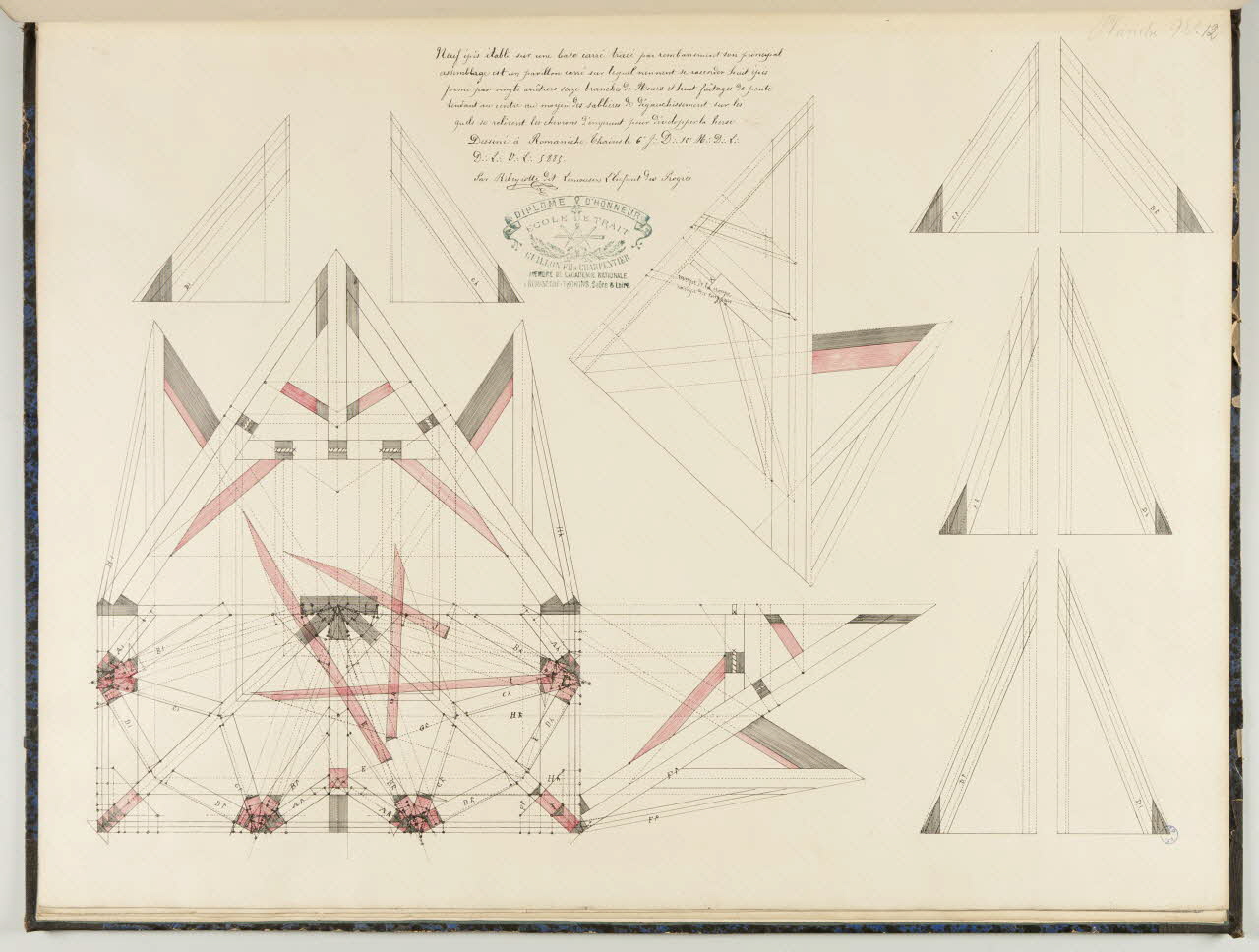 album Neuf épis établi sur une base carré tracé par rembarrement son principal [sic] 1992.33.1.12 Photo