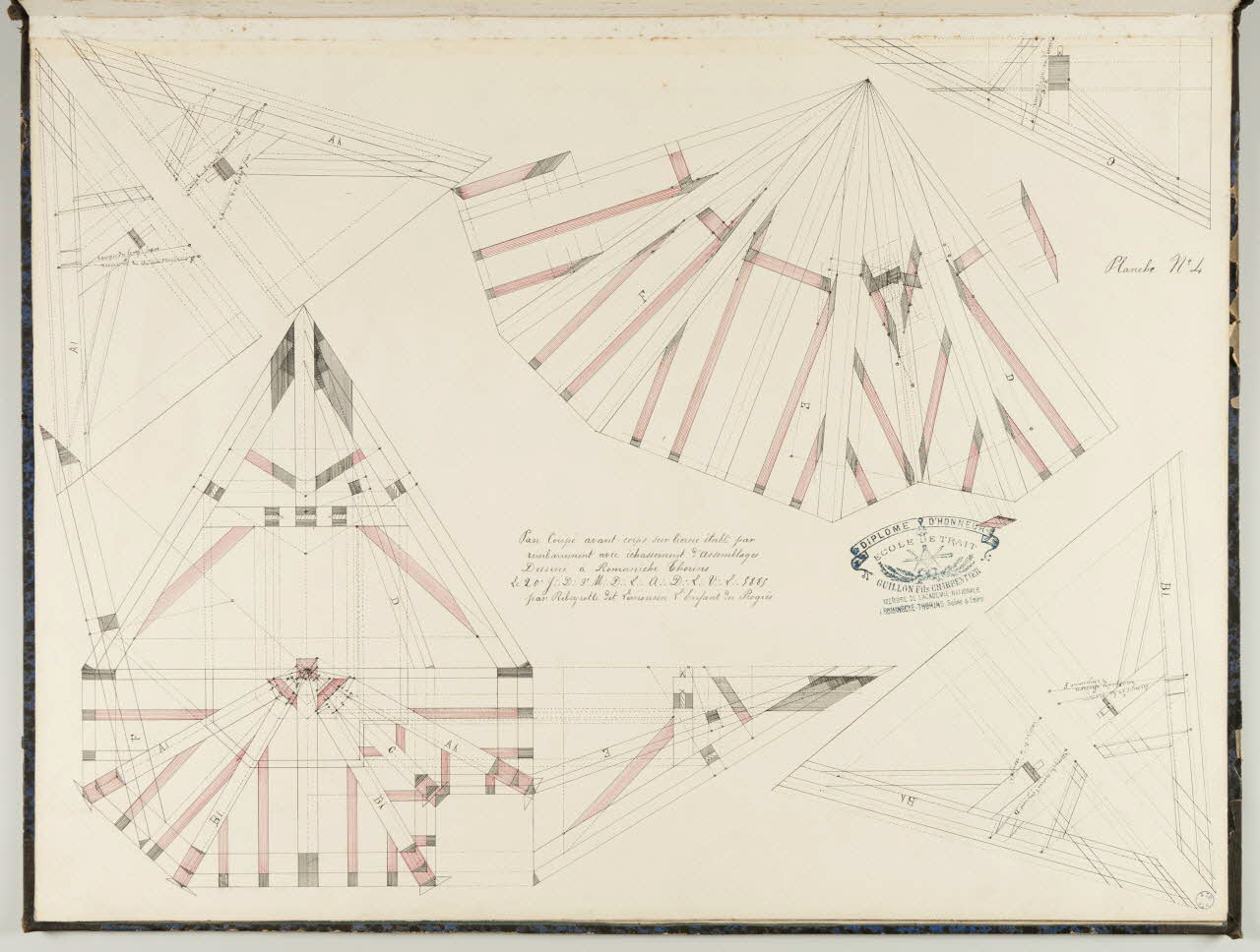 album Pan Coupé avant-corps sur lierne établi par  rembarrement avec échassement d'Assemblages 1992.33.1.4 Photo