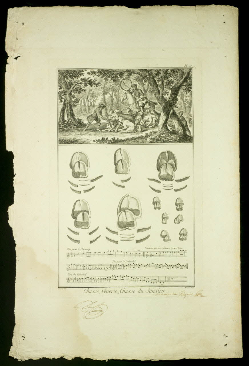 imagerie ancienne Chasse, Venerie, Chasse du Sanglier 1992.40.4 Photo