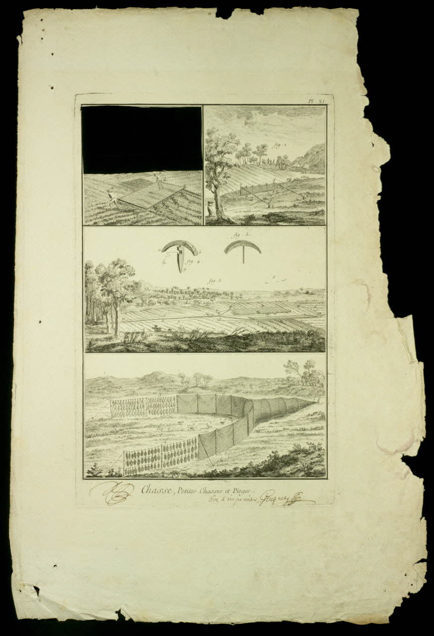 imagerie ancienne Chasse, Petites Chasses et Pièges. 1992.40.7 Photo
