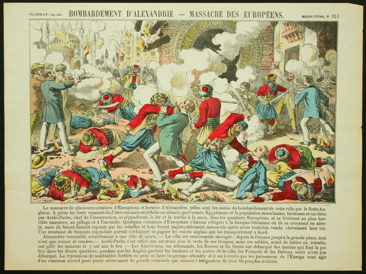 estampe BOMBARDEMENT D'ALEXANDRIE -- MASSACRE DES EUROPEENS 1992.7.16 Photo