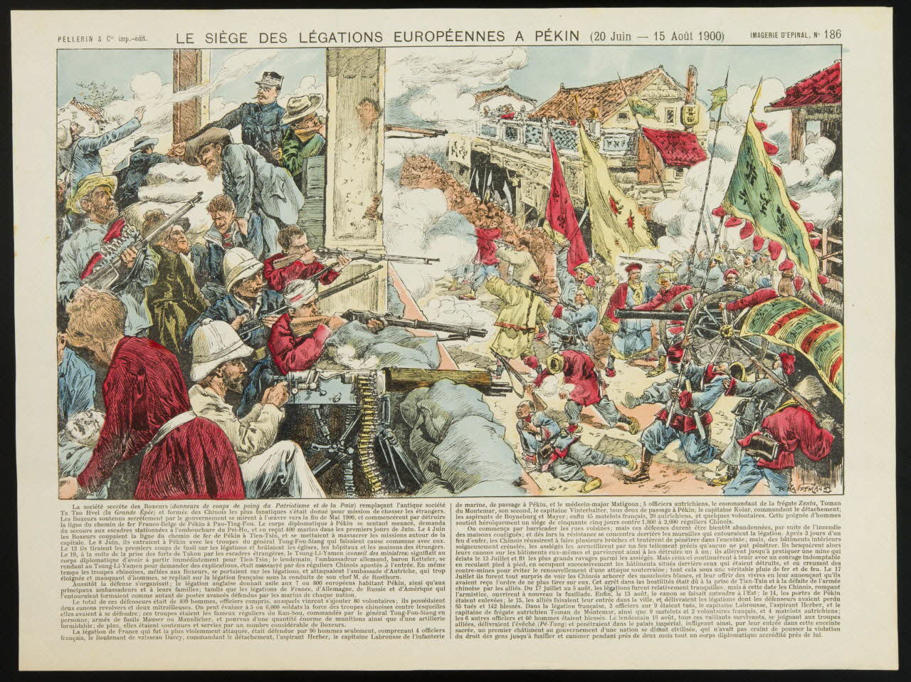 estampe LE SIEGE DES LEGATIONS EUROPEENNES A PEKIN (20 Juin - 15 août 1900) 1992.7.21 Photo
