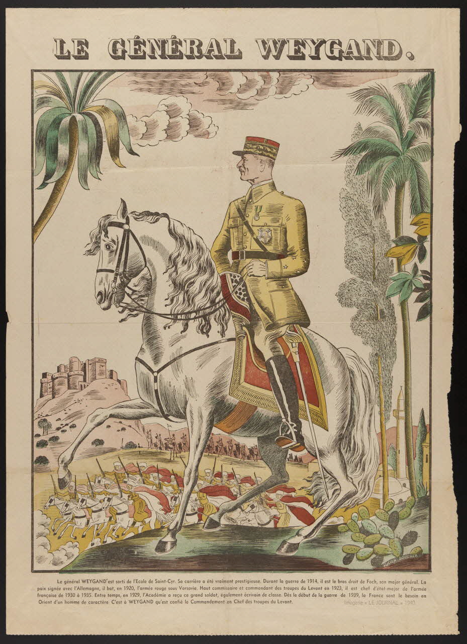 Lucien Boucher ; Pellerin estampe LE GENERAL WEYGAND. France 1940 1992.7.25 Photo