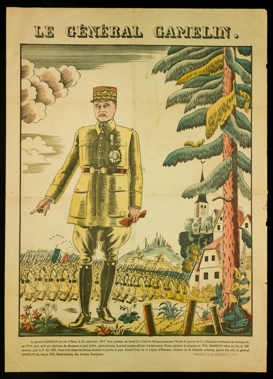 Lucien Boucher ; Pellerin estampe LE GENERAL GAMELIN. 1940 1992.7.26 Photo