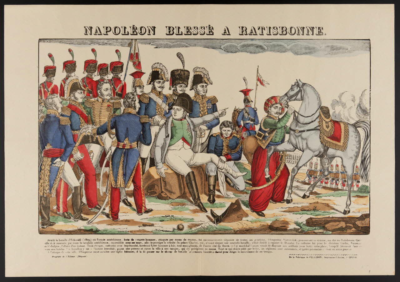 estampe NAPOLEON BLESSE A RATISBONNE 1992.7.8 Photo